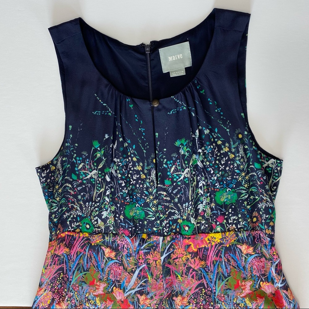 Anthropologie Maeve silk dress